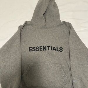 Essentials Fear of God Grey Hoodie, logo on front. XS. Unisex. New condition.